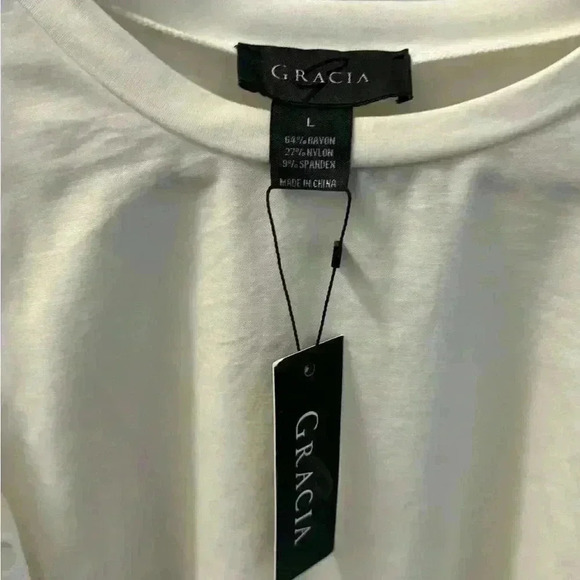 NWT Gracia Floral sleeve top size L - Picture 4 of 5